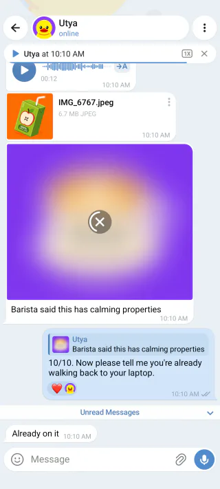 VKontakte Telegram theme Android Utya screenshot