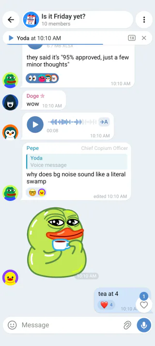 VKontakte Telegram theme Android Group screenshot