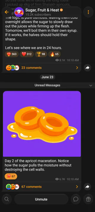Mandarin Telegram theme Android Channel screenshot