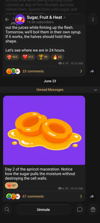 Mineshaft Gold Telegram theme Android Channel screenshot