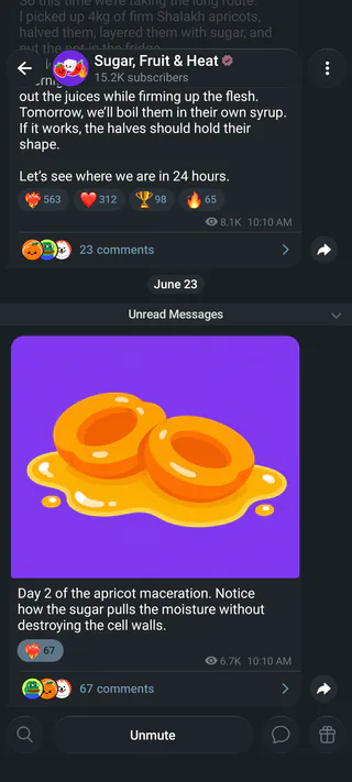 GRAPE OCEAN 🍇 Telegram theme Android Channel screenshot