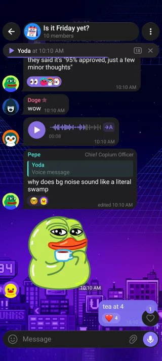 TON Punks 💎 @punkton Telegram theme Android Group screenshot